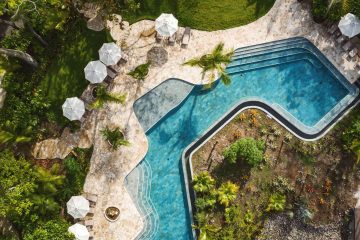 Aerial of the pool at Nantipa – A Tico Beach Experience, Santa Teresa, Costa Rica