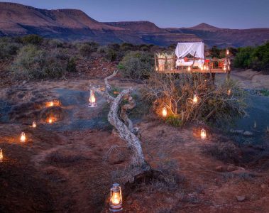 Sleeping under the stars at Samara Karoo Reserve, South Africa