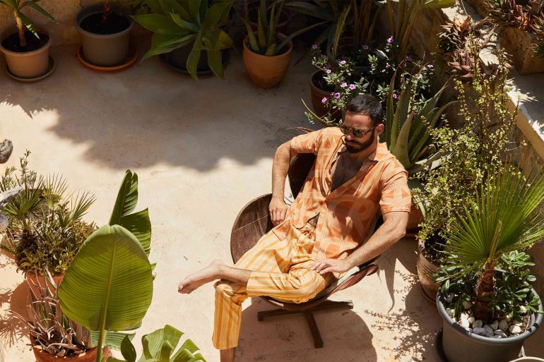 Model relaxes at Thirtyseven Gozo in Malta