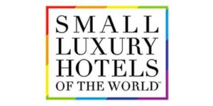 Small Luxury Hotels of the World LGBTQ rainbow logo for pride