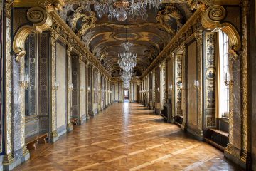 A regal hallway in the Royal Palace, Stockholm, Sweden