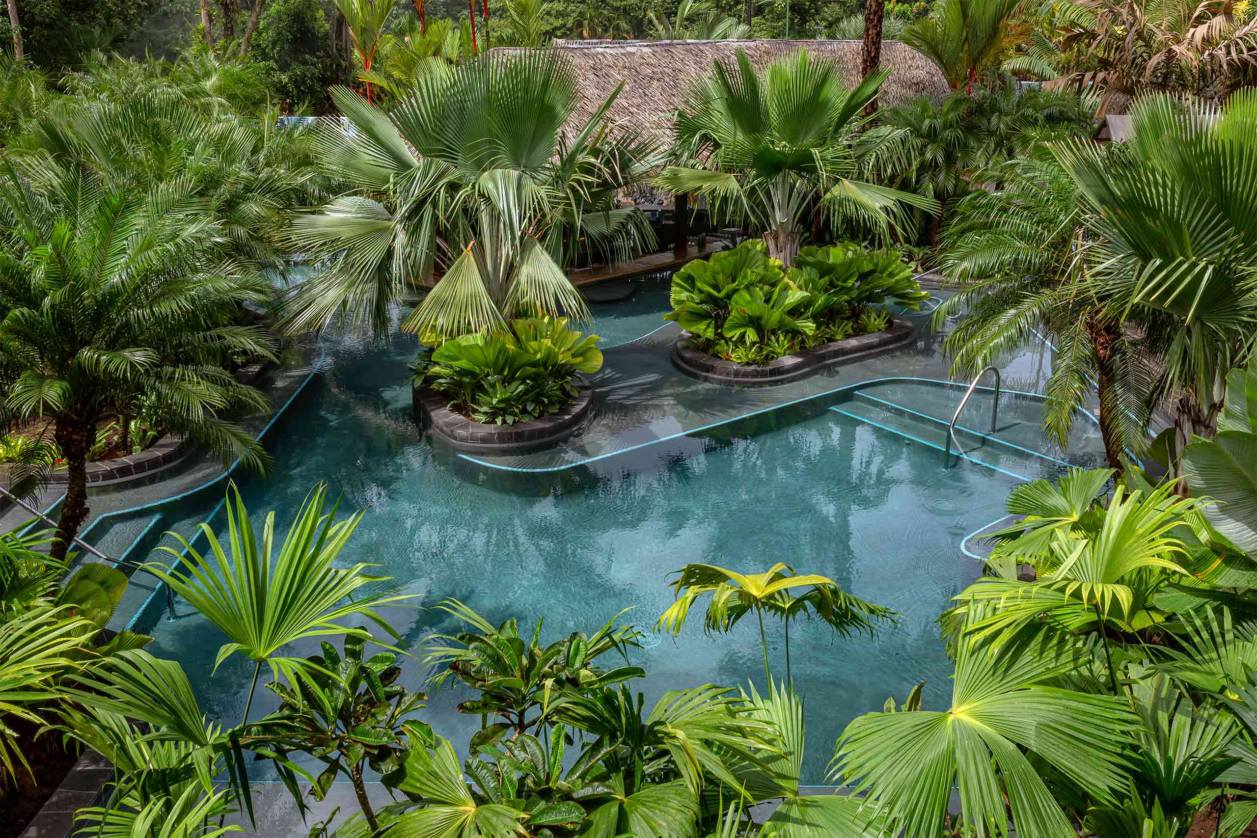 Main pool at Tabacon Thermal Resort and Spa, Arenal Volcano National Park, Costa Rica