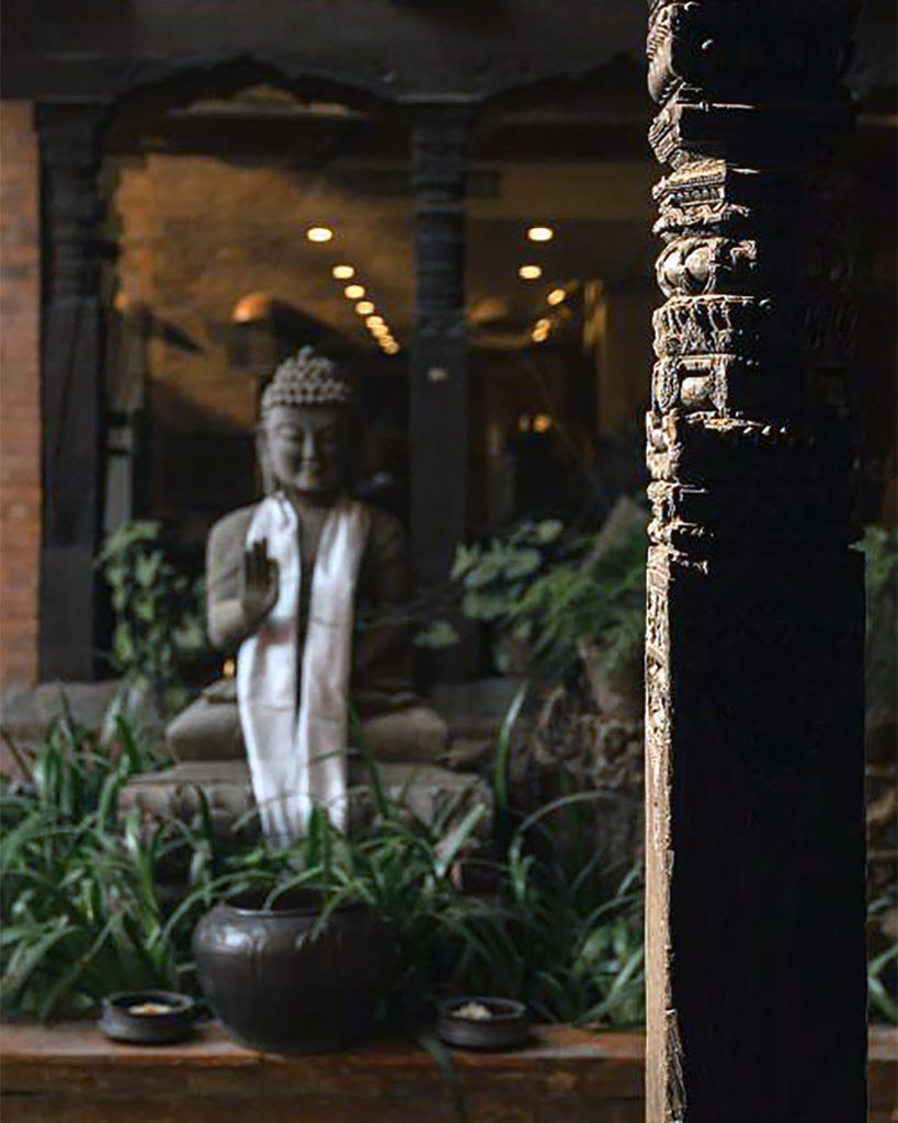 A Buddha statue at Dwarika's Hotel, Kathmandu,Nepal
