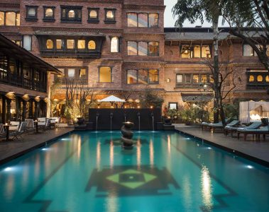 The pool at Dwarika's Hotel, Kathmandu,Nepal