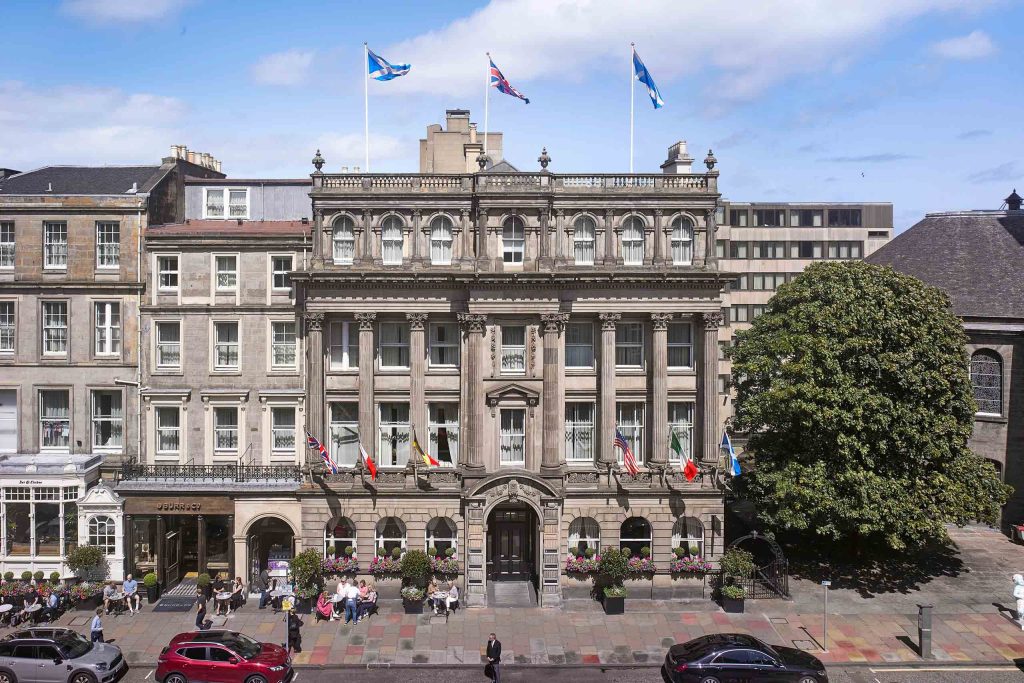 Exterior view of InterContinental Edinburgh The George, Edinburgh, Scotland.