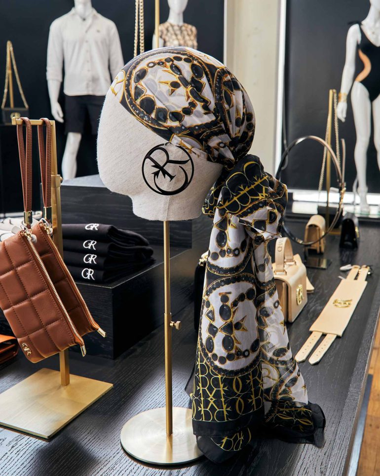 A collection of accessories at Charles and Ron's flagship store and cafe.
