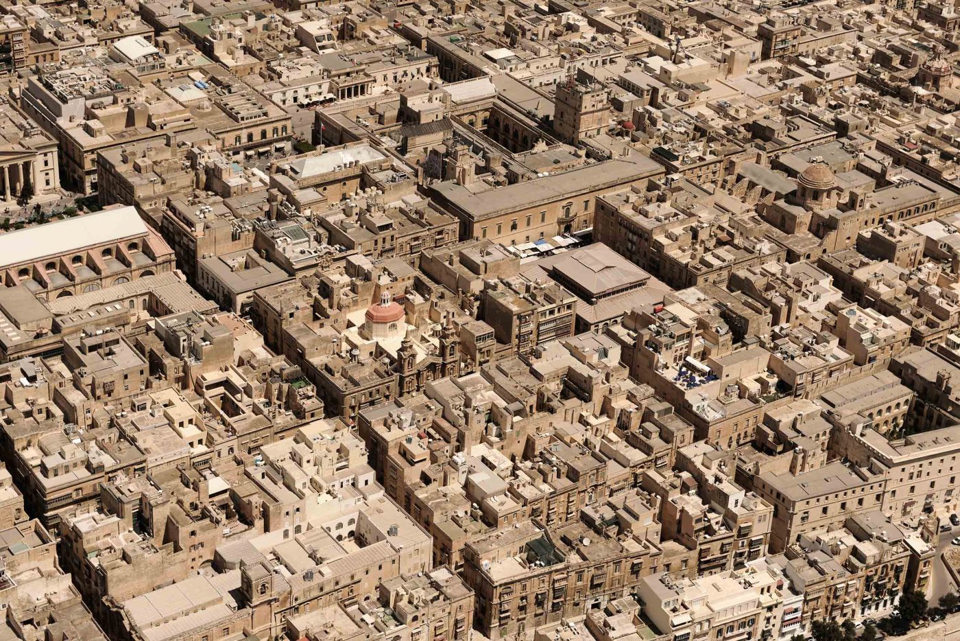 Birdseye view of Valletta, Malta