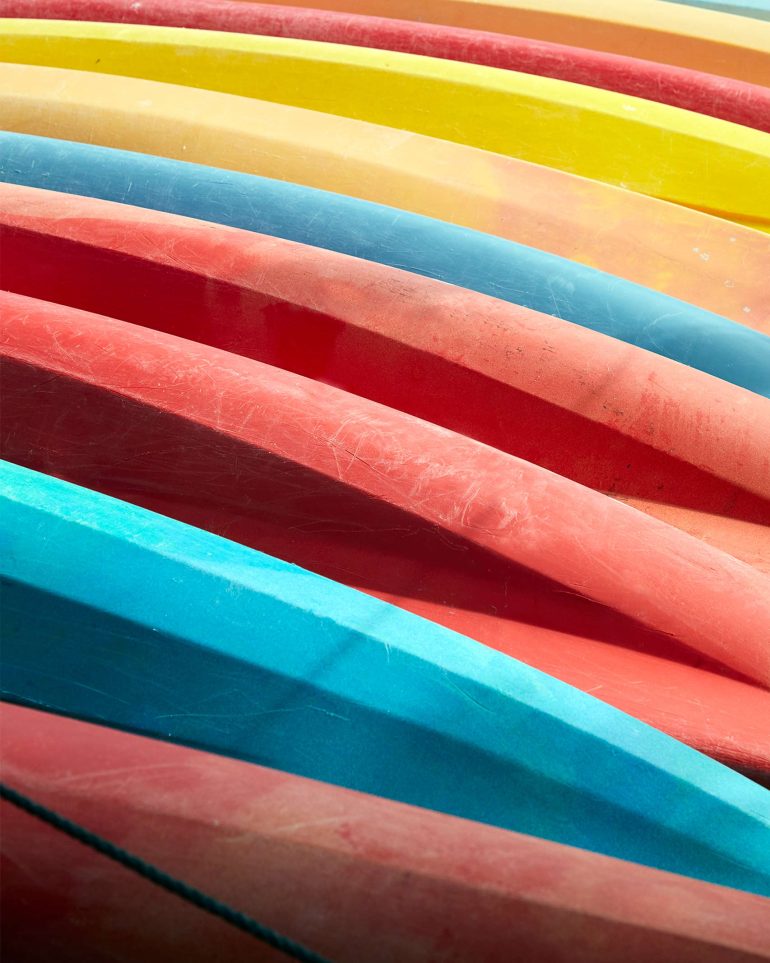 Kayaks ready for action in The Florida Keys and Key West, Florida, USA