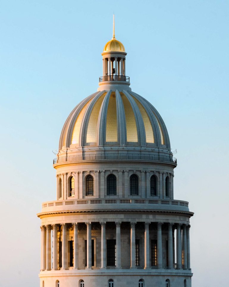 The top of El Capitolio in Havana, Cuba