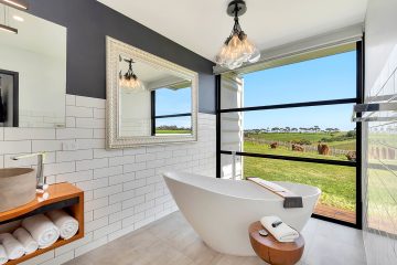 Bathtub with a view at Hotel California Road at Inkwell Wines, McLaren Vale, Australia