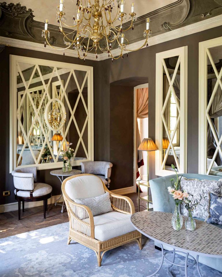 Interior of a room at Passalacqua, Lake Como, Italy