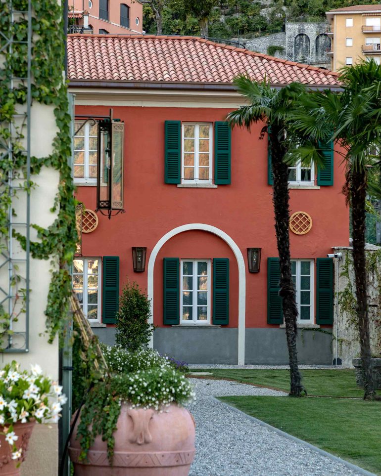 Exterior of a building at Passalacqua, Lake Como, Italy
