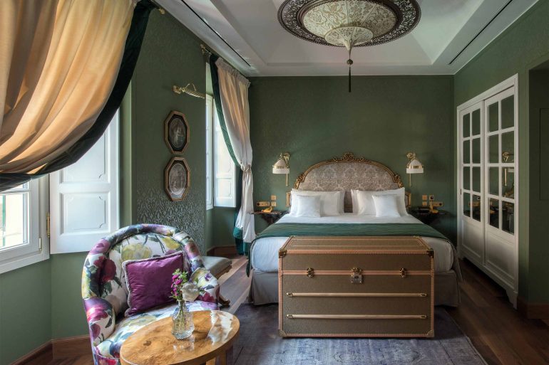 A green room at Passalacqua, Lake Como, Italy