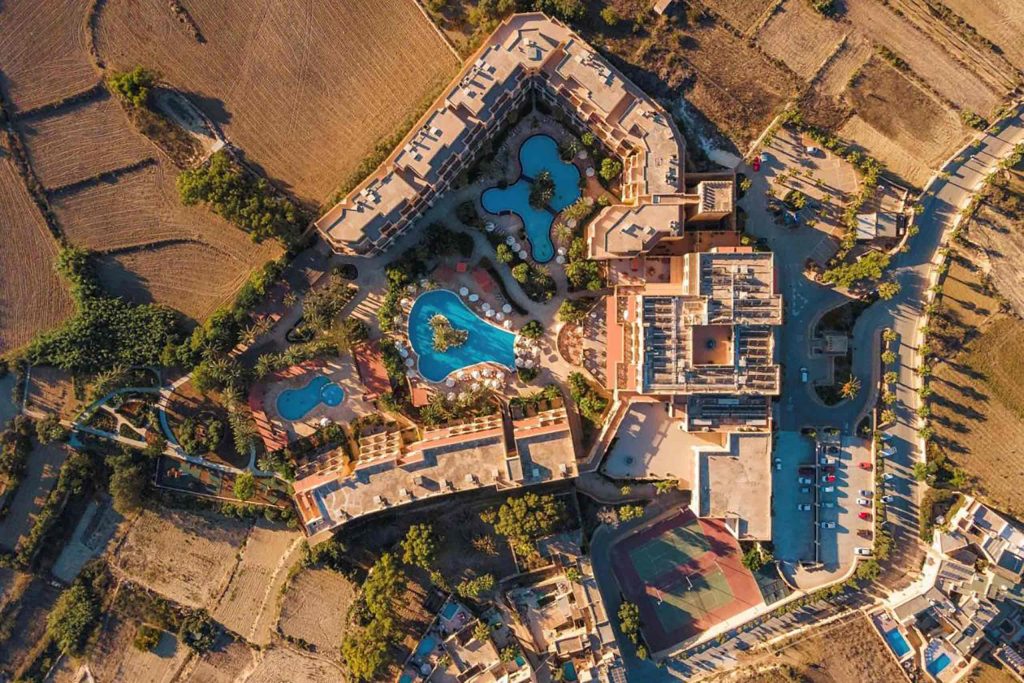 Birds of view of Kempinski Hotel San Lawrenz, Gozo, Malta