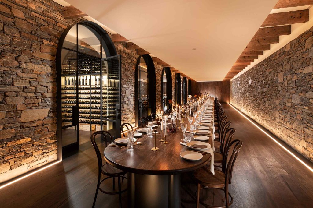 Wine cellar and dining area at Kingsford The Barossa, Barossa Valley, Australia