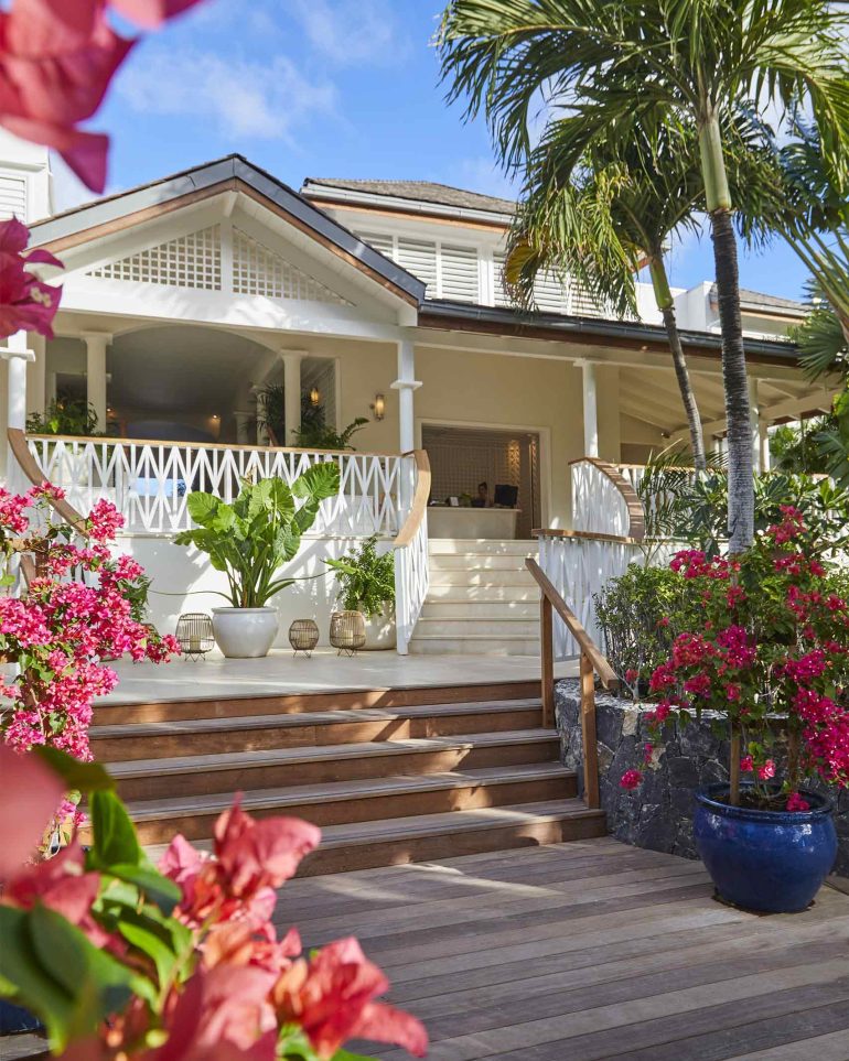 The entrance of the Cheval Blanc St-Barth, Isle de France, St. Barts