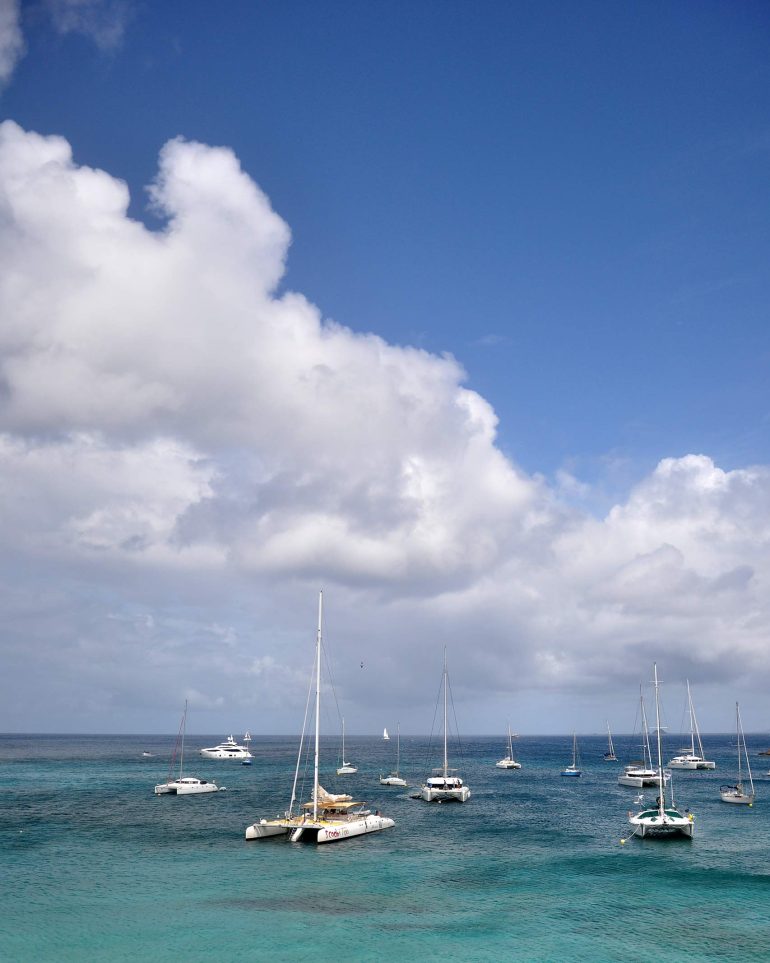 Boats off the coast of St. Barts