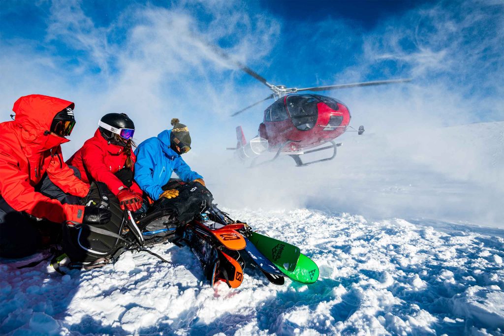 Heli-skiing in Swedish Lapland, Sweden