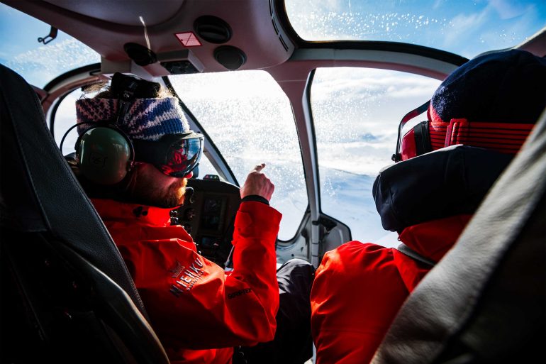 Heli-skiing in Swedish Lapland, Sweden