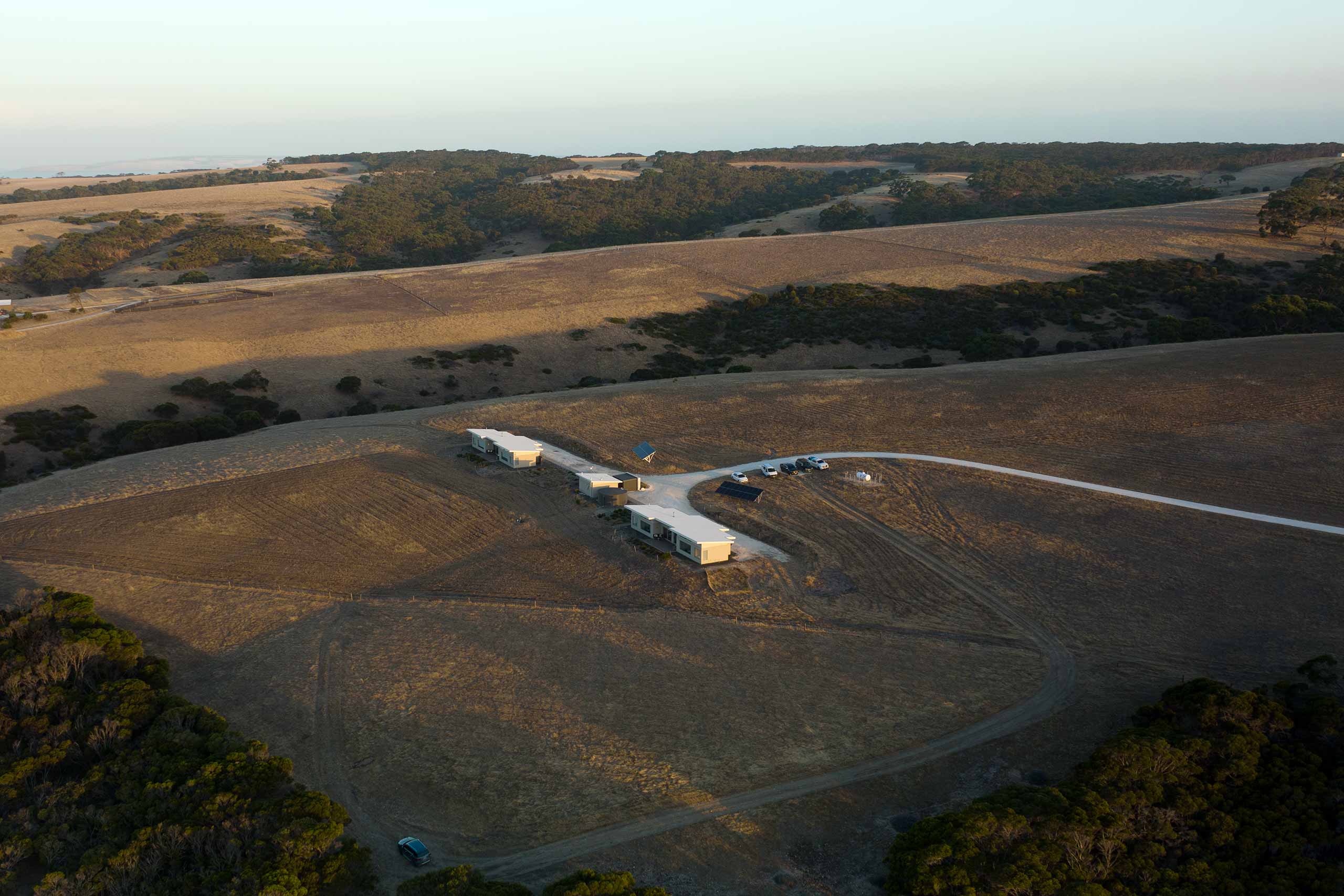 Birdseye view of Oceanview Eco Villas, Kangaroo Island, Australia