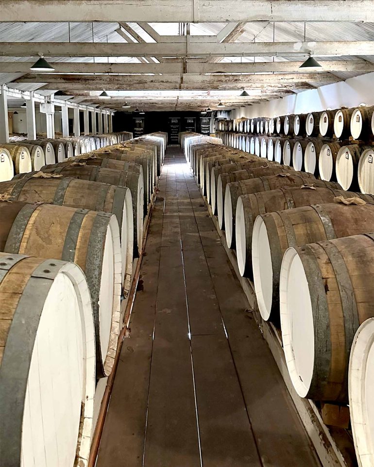Wine barrels stored in the Barossa Valley, Australia