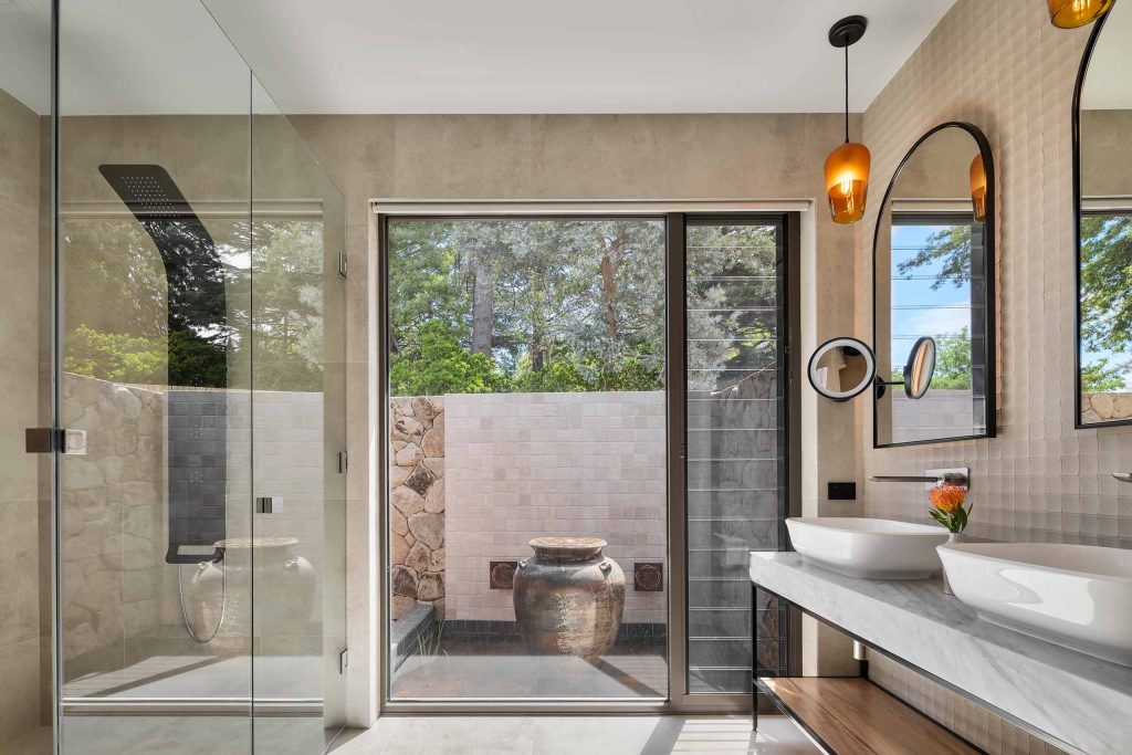 A tranquil sanctuary-like bathroom