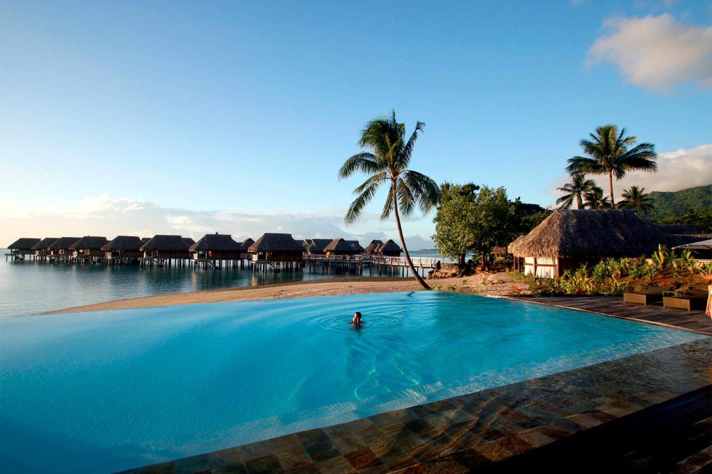 The main pool at the Sofitel Kia Ora Moorea Beach Resort, The Islands of Tahiti, French Polynesia
