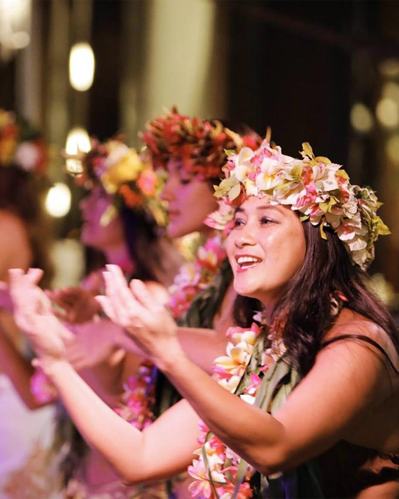 A local dancer performs in the islands of Tahiti, French Polynesia