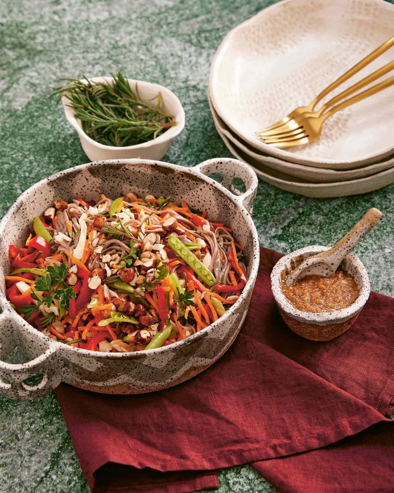 Boonjie tamarind and macadamia noodle salad, South Australia food, Australia