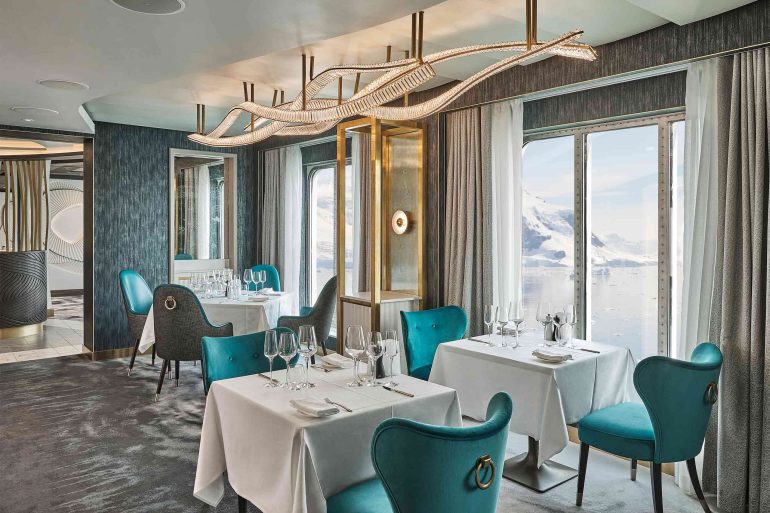 Il Terrazzino restaurant aboard Silver Endeavour by Silversea, Antarctica