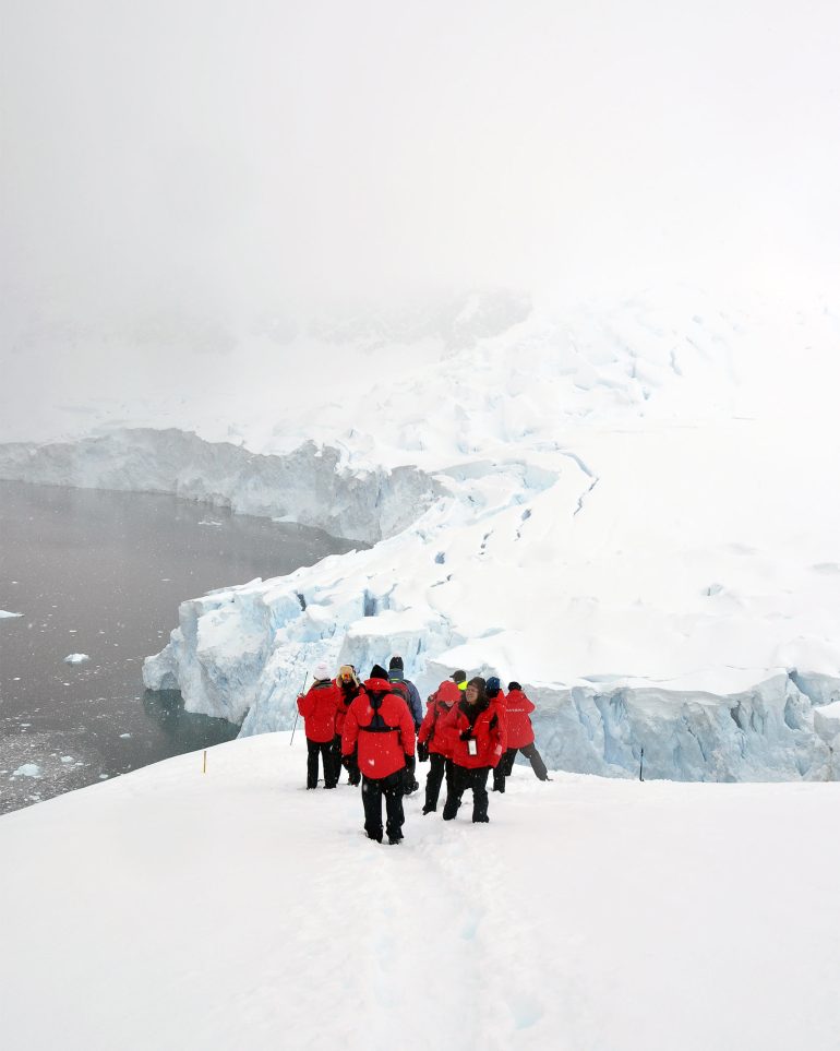 A group of travellers on expedition with Silver Endeavour by Silversea, Antarctica