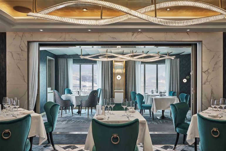 Il Terrazzino restaurant and its magnificent views, Silver Endeavour by Silversea, Antarctica