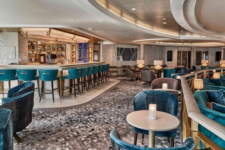 The Explorer Lounge aboard Silver Endeavour by Silversea, Antarctica