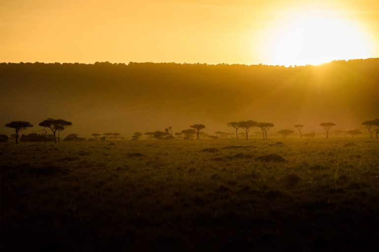Sunrise over the Masai Mara, Kenya