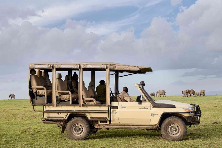 A safari vehicle used by Sanctuary Retreats in the Ol Pejeta Conservancy, Kenya