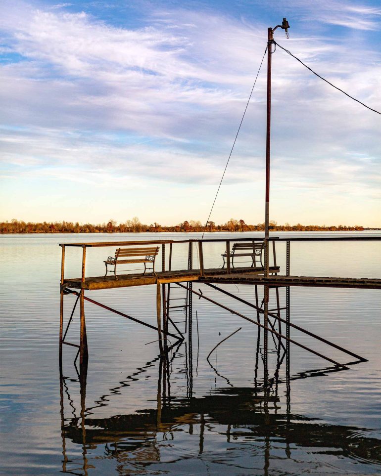A small jetty on the Mississippi River, Trail of tears, Mississippi, USA