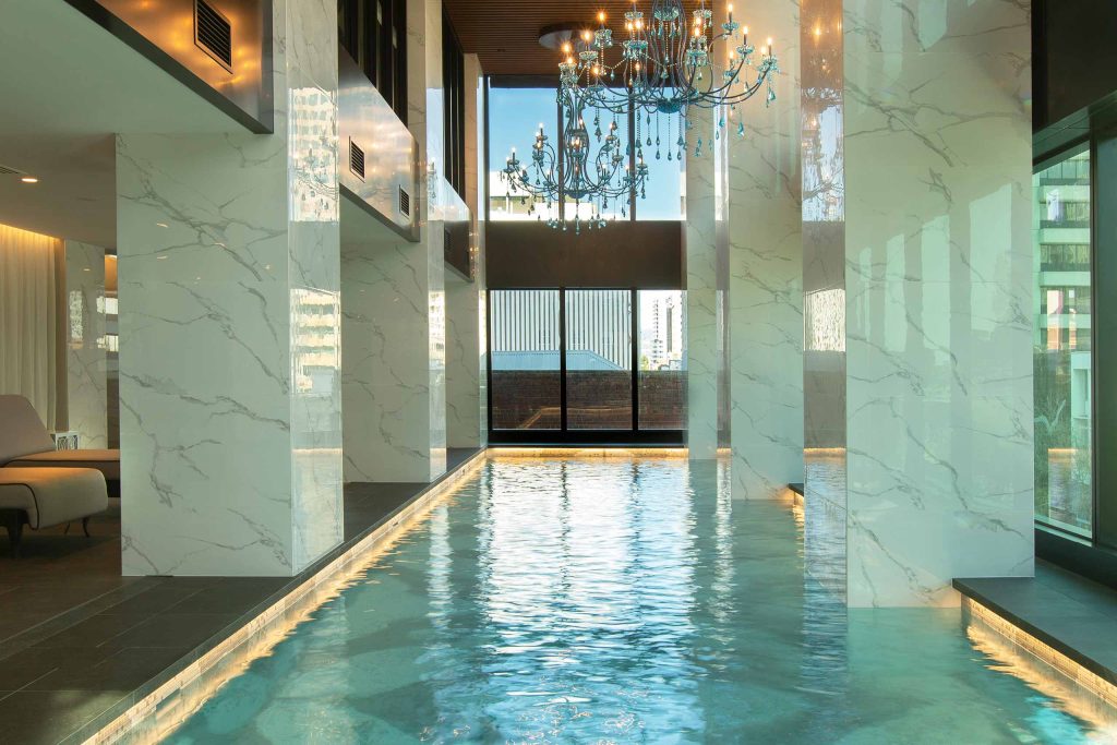 Sophisticated indoor pool at Sofitel Adelaide, South Australia