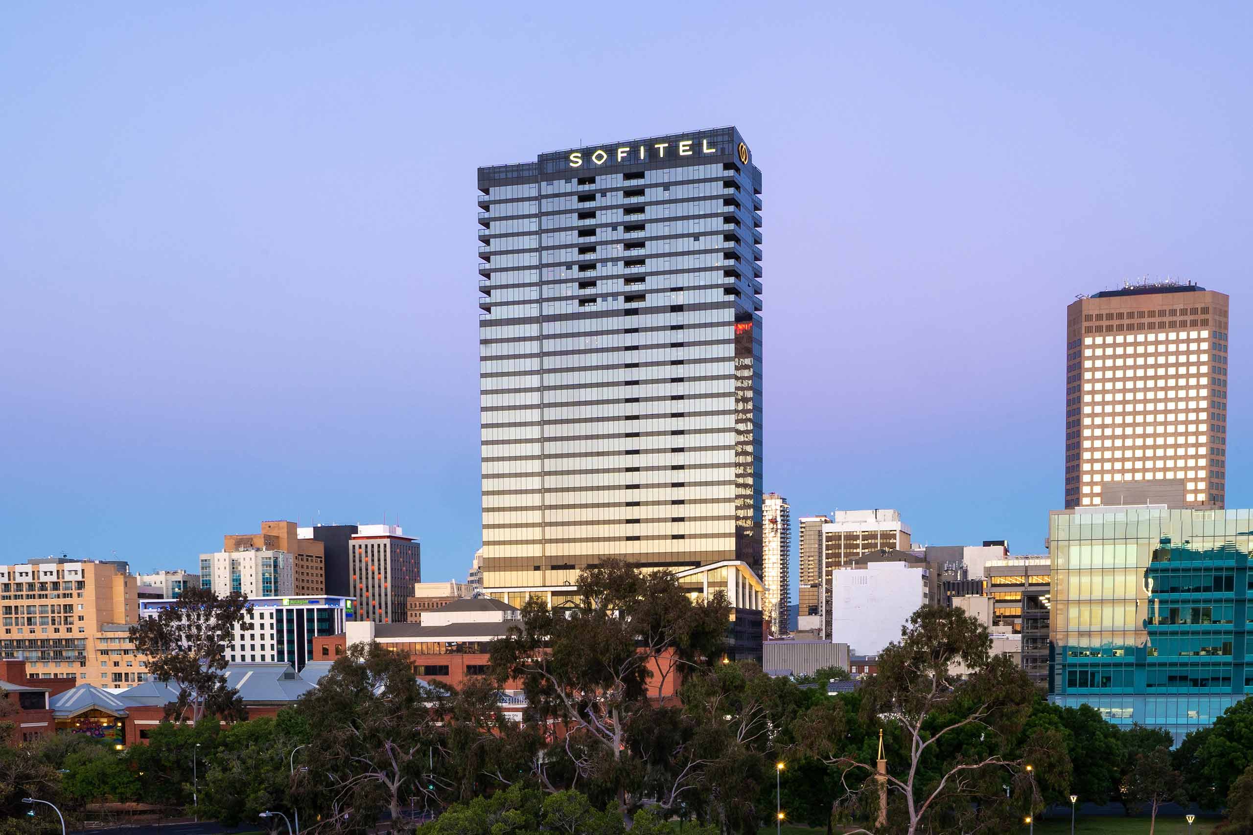 External view of Sofitel Adelaide hotel, South Australia
