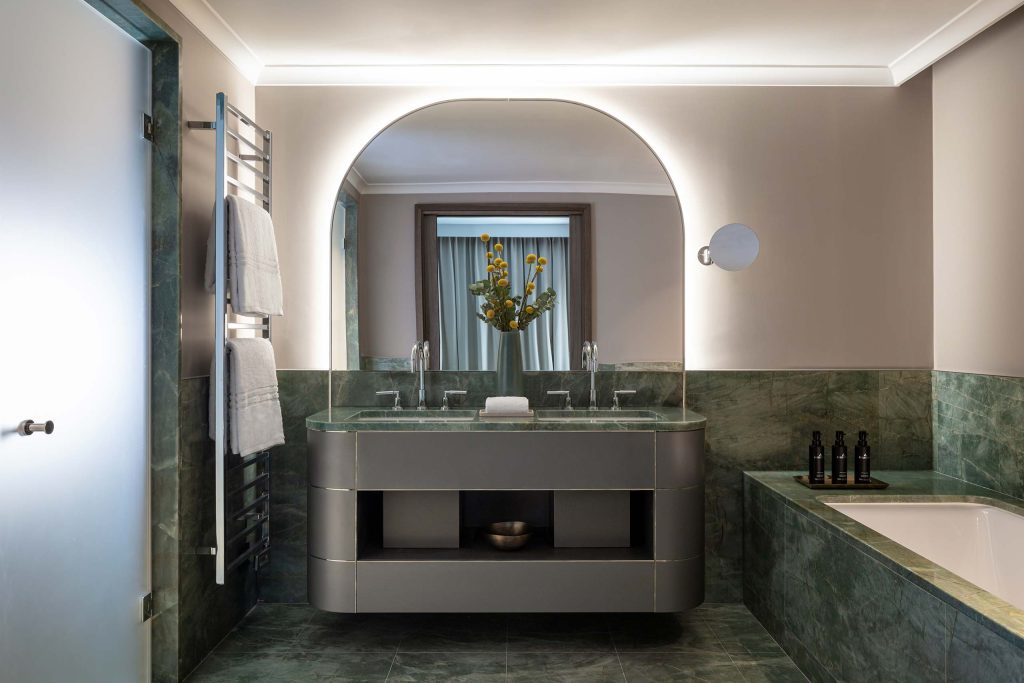 A bathroom at the Anantara Plaza Nice Hotel, Nice, France