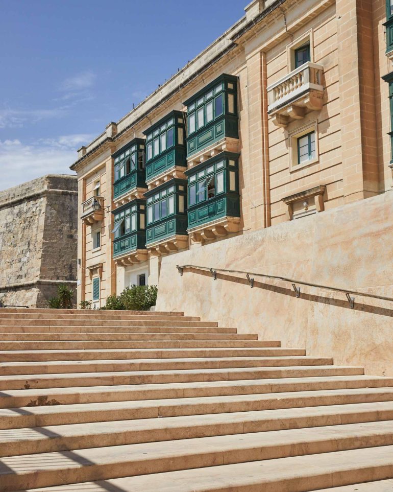 A stairway on the streets of Malta