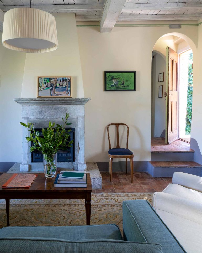 Interiors at the Borgo Pignano, Tuscany, Italy