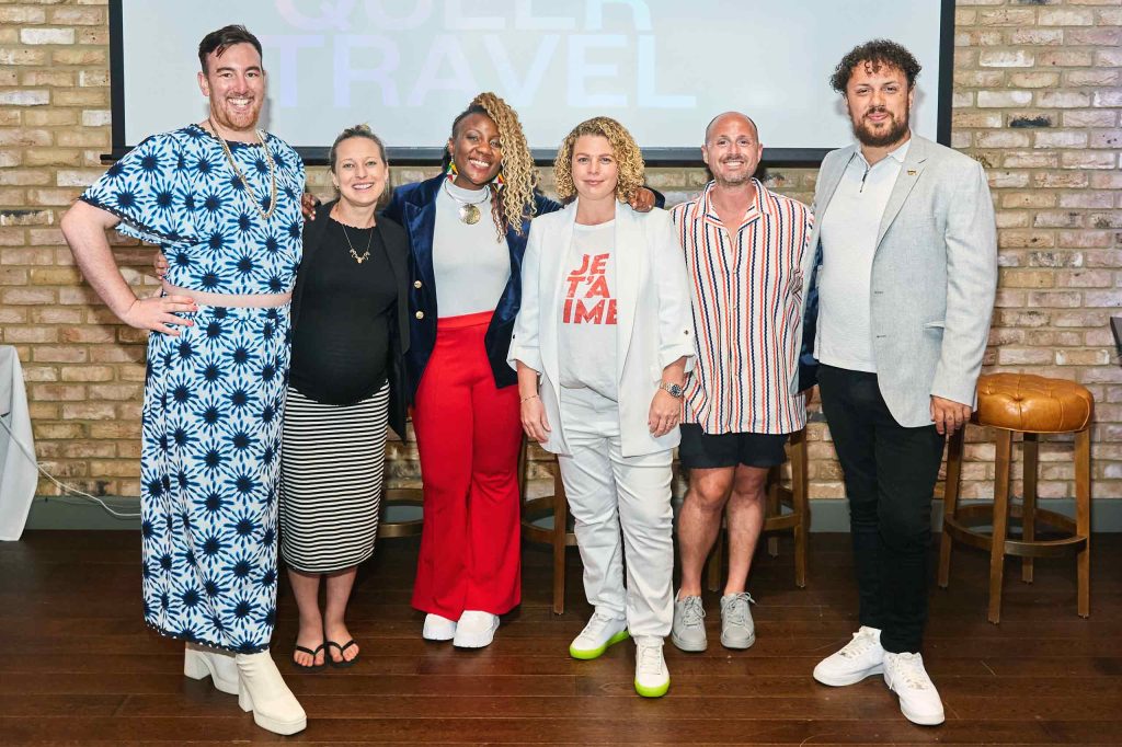 Jenny Southan and panels guests at the launch of her The Future of Queer Travel trends report by Globetrender