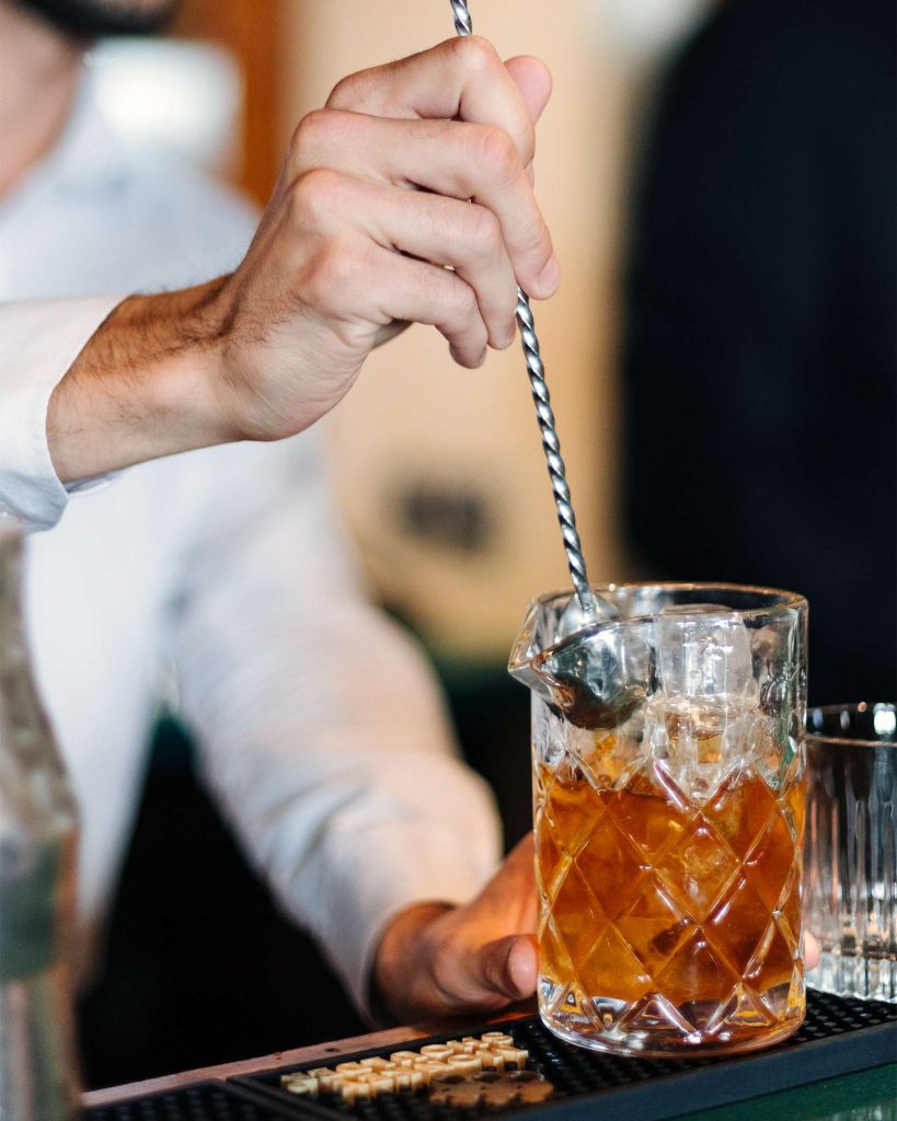 A cocktail is mixed in Nice, France