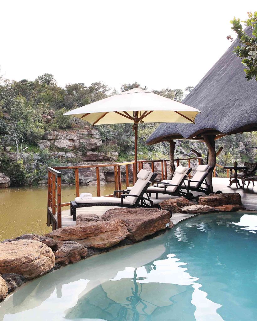 A riverside pool at Shambala Private Game Reserve, Vaalwater, South Africa