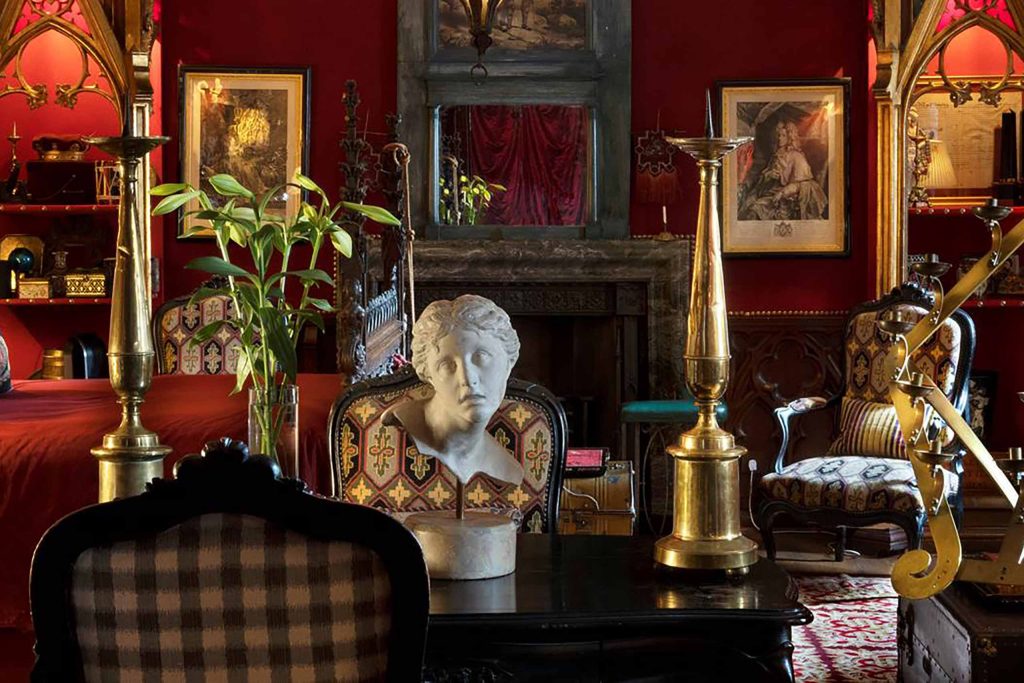 Ornaments and antiques at The Witchery by the Castle, Edinburgh, Scotland.