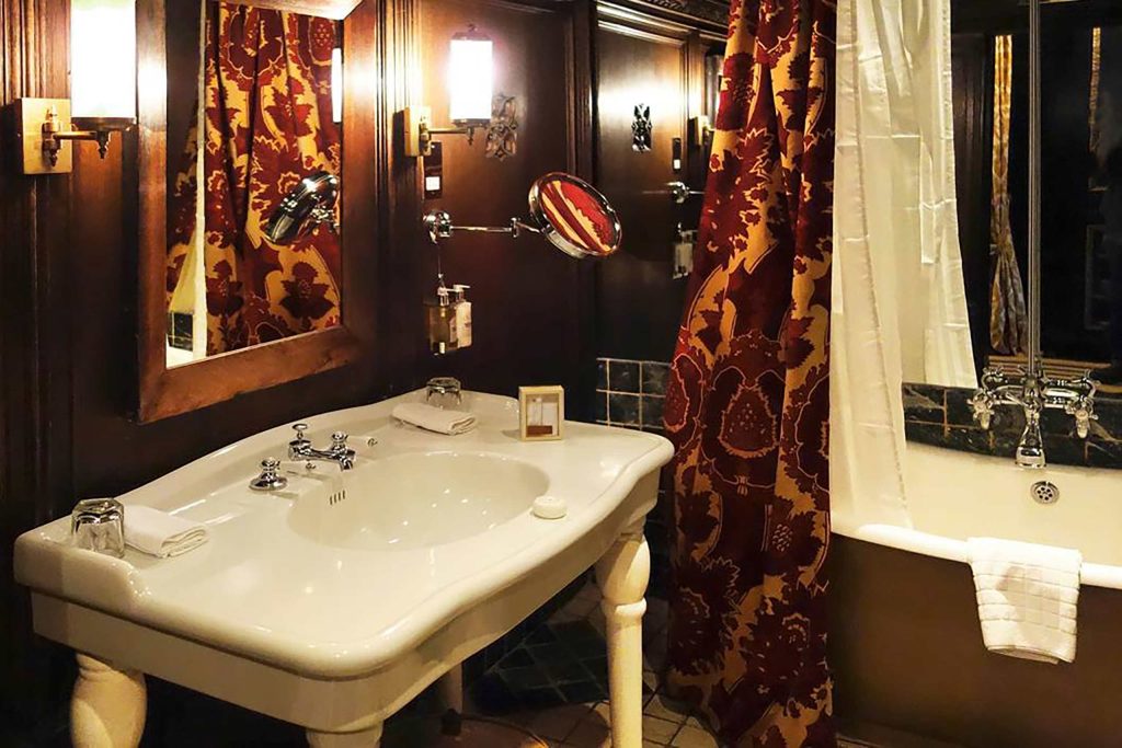 A bathroom at The Witchery by the Castle, Edinburgh, Scotland.