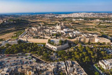 Aerial view of Mdina, Malta