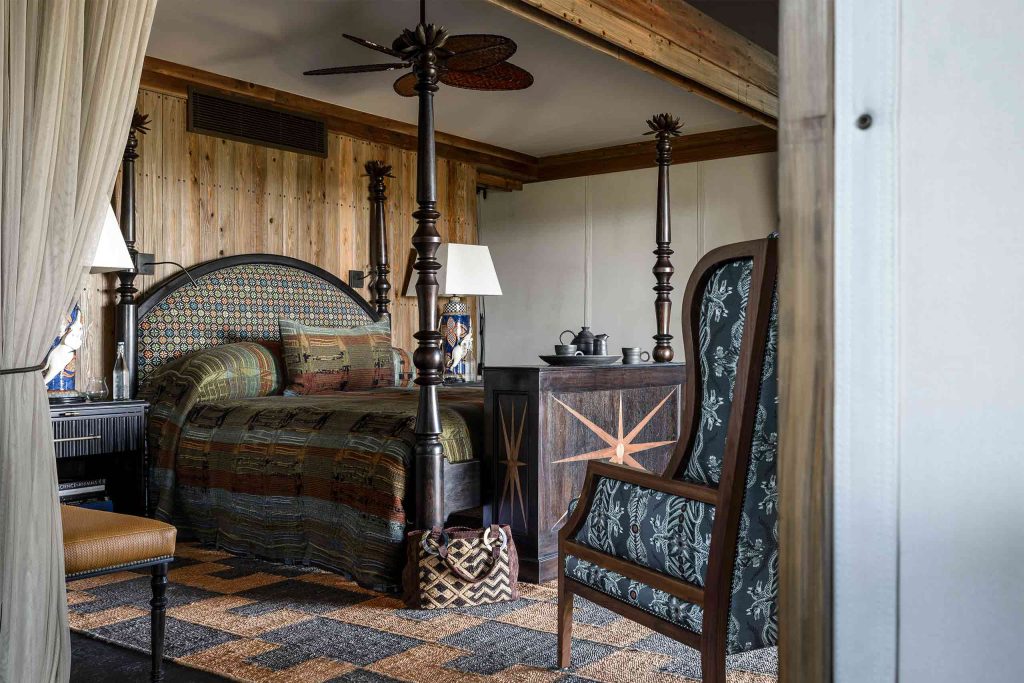 Bedroom of the Xigera Suite at Xigera Safari Lodge, Okavango Delta, Botswana