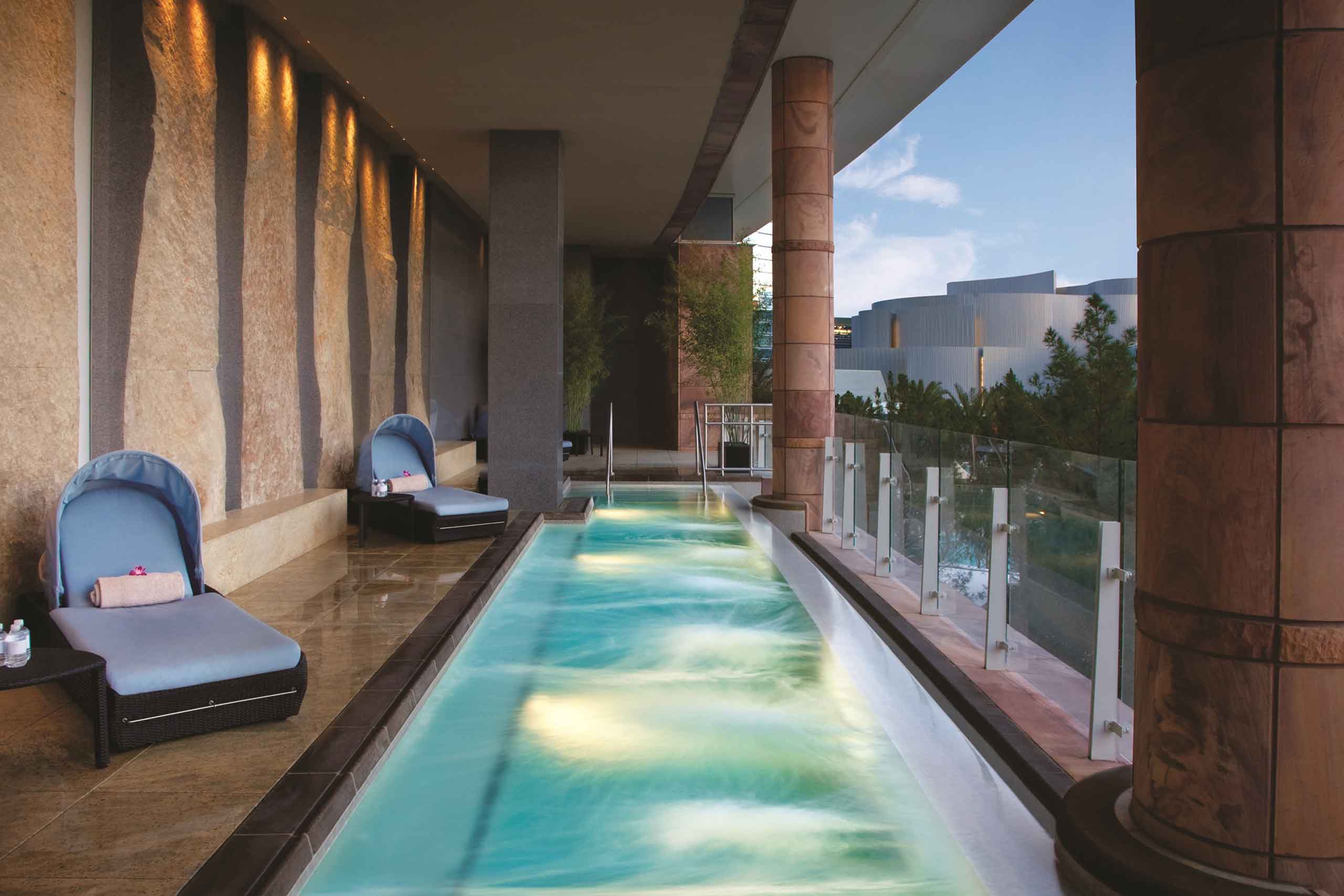 An outdoor spa pool