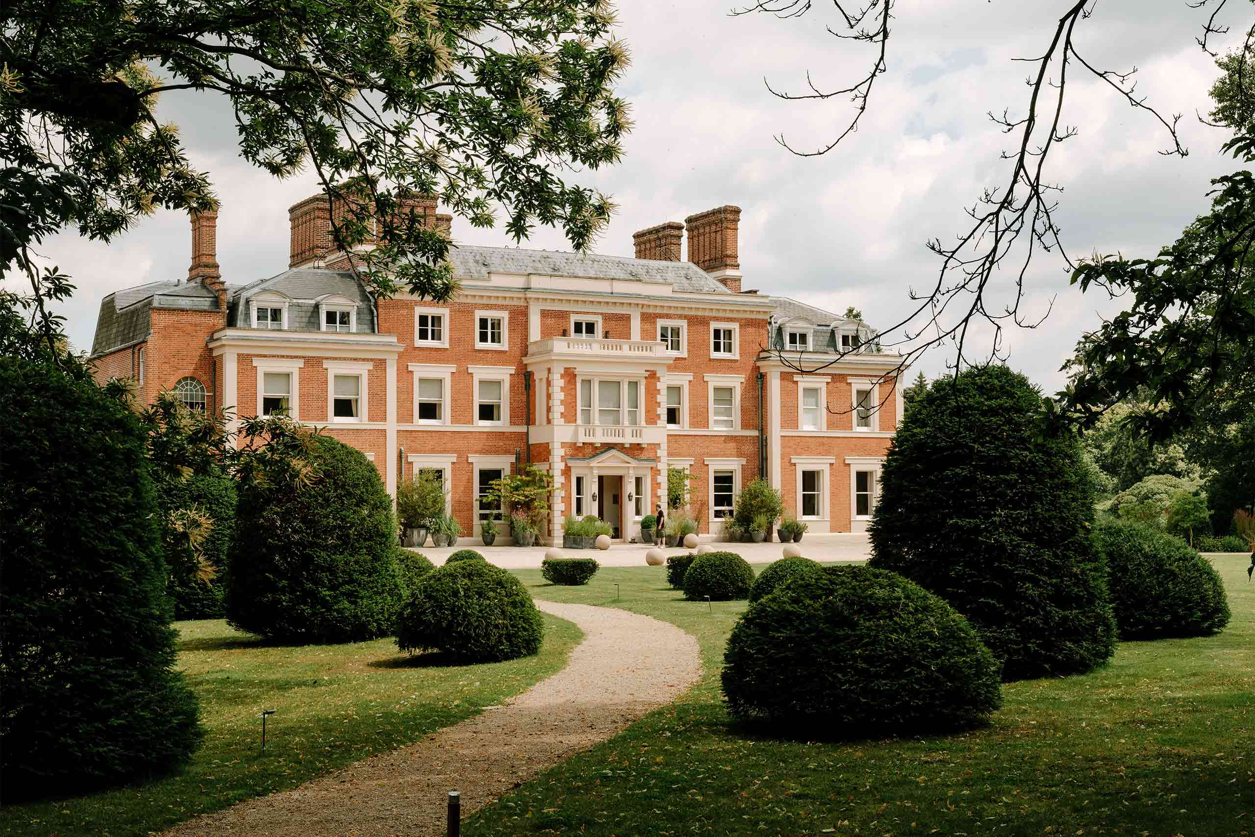 Exterior of Heckfield Place, Hampshire, England, United Kingdom